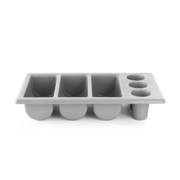 Cutlery Container Gn 1/1 - 4 Piece - Grey