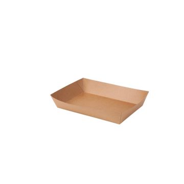 Brown tray 22.5x16.5x3 750ml 600pcs.