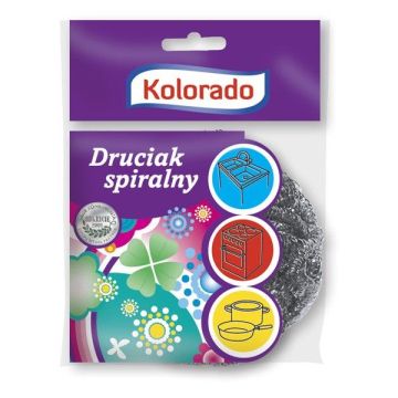 Stainless steel spiral scourer