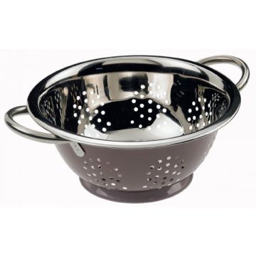 Mini colander for serving 22cm grey stainless steel