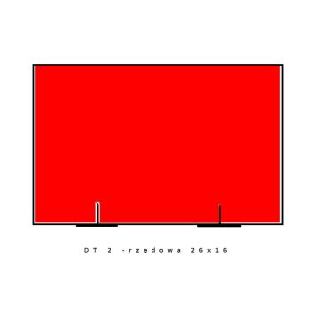 Tape for labelling machines fluor red DT double row, 26x16, 5pcs.