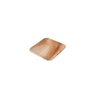 Palm leaf plate, square 150x150x10mm pkg. 25pcs.