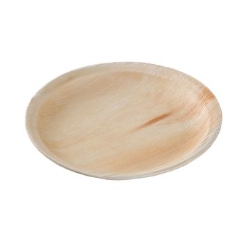 Palm leaf plate 600ml round diameter 250xh.25mm, 25 pcs.