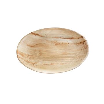 Palm leaf plate diameter 230xh.15mm round, 25 pieces.