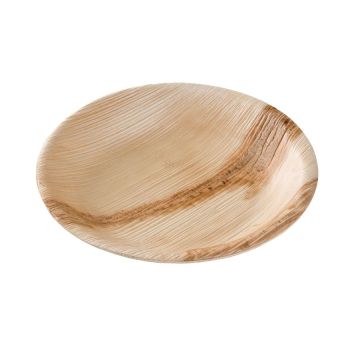 Palm leaf plate 300ml round diameter 180xh.20mm, 25 pcs.