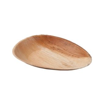 Palm leaf plate oval 125x170 flat, pkg. 25 pieces