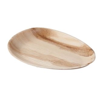 Palm leaf plate oval 195x260x25 flat pkg. 25 pcs.