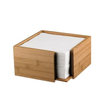 Napkin dispenser 33x33 1/4 natural bamboo 19x19x10 cm