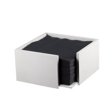 Napkin dispenser 33x33 1/4 bamboo white 19x19x10 cm