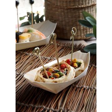 FINGERFOOD - wooden bowls 16,5xh.8,5cm boat" 50 pieces"