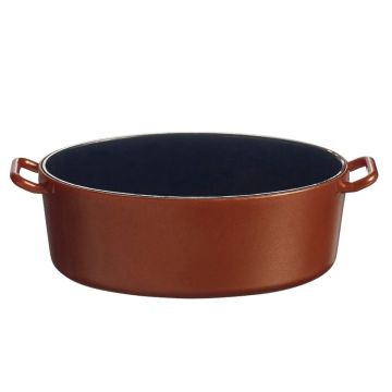 FINGERFOOD - pot copper/black 45ml oval, 8,2x4,5x2,6cm PS 24 pieces