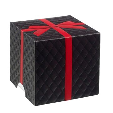 FINGERFOOD - gift box 70ml black, square, 4.6x4.6x.4.4cm, 24 pieces