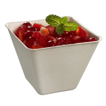 FINGERFOOD - z trzciny cukrowej PLA mini kubek 220ml, 8x8x6,3cm, op. 30 sztuk