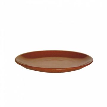 Clay plate diameter 20xh.2,3 cm terracotta