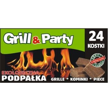 GRILL & PARTY - podpałka eko w kostce, brązowa op. 24 sztuki