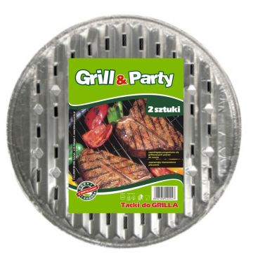 GRILL & PARTY - round aluminium trays 2 pcs.