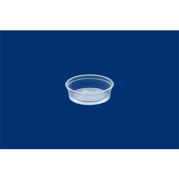 Dressing container 30ml round PP transparent, 100 pieces