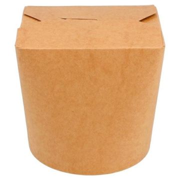 KEBAB BOX 750ml KRAFT op.50pcs. (k/9) round bottom, lockable