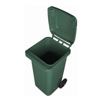 Waste garbage can 120l on wheels greenrrrr