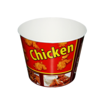 Paper bucket 3858ml chicken print, 50 pieces