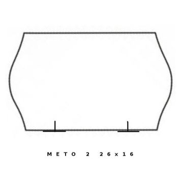 Tape for labelling machines fluor yellow METO double row, 26x16 wave, 5pcs.