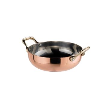 Mini saucepan copper-plated dia. 13 cm h. 4.25 cm stainless steel