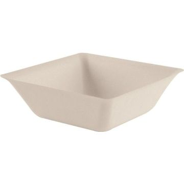 Miska z trzciny cukrowej kwadrat 2500ml, 23,3x23,3x7,7cm, op. 10 sztuk