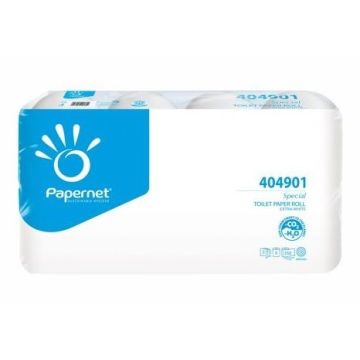 Toilet paper PAPERNET, snow-white, 3 layers, price per pack 8 rolls