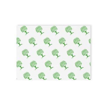 Parchment paper Green Tree 350x250mm VEGWARE white with printed,1000 sheets