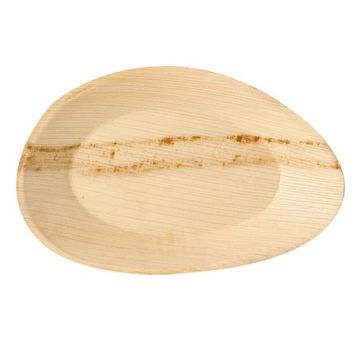 PURE Palm leaf oval plate 25x17xh.2.5, 25 pcs.