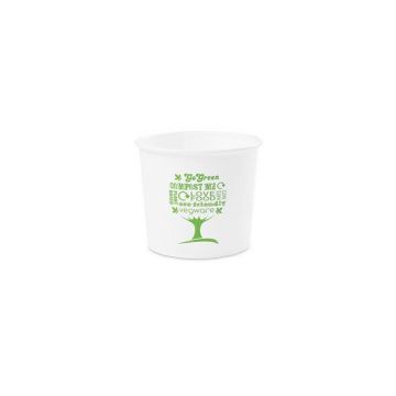 Paper container Green Tree 300ml VEGWARE diameter 90mm biodegradable, 50 pieces