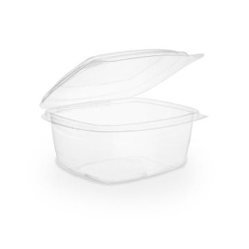 Pojemnik PLA sałatkowy 480ml z pokrywką VEGWARE 123x135xh.65mm, biodegradowalny op. 50 sztuk