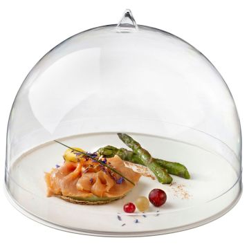 White plastic round tray