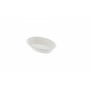 Oval sugar cane platter 26cm, 26x19x4.5cm, 50 pieces