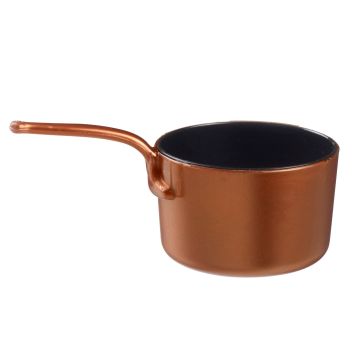 FINGERFOOD - saucepan copper/black 120ml round, dia.7x13xh.4,1cm, PS 12 pieces