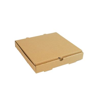 Pizza boxes 26x26cm, 100pcs straight corners h=4cm, grey-grey Wave E TnP