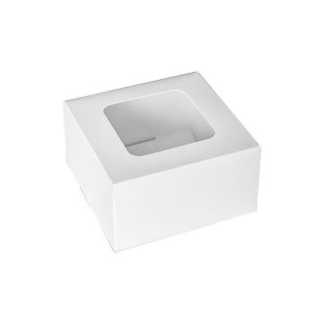 Box 13x13x7cm white/white - WINDOW, 220pcs without print