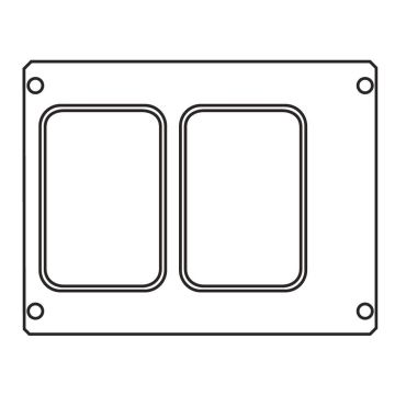 Ramka, matryca do tacek AG02 1309/CL podwójna 135x95 TnP