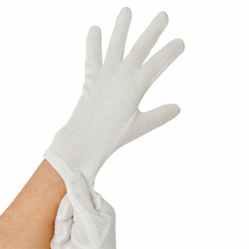 White cotton gloves size M op.12 pairs (k/12) waiter's gloves