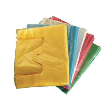 Carrier bags HDPE 26/6/45 1.20kg mixed colours 14.5 micron