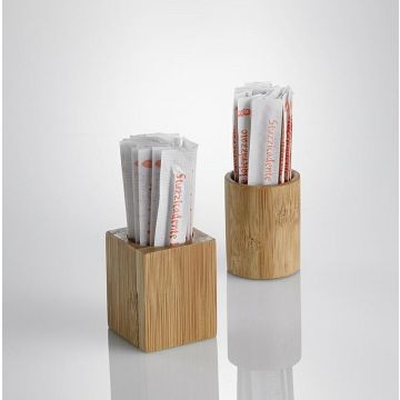 Toothpick holder Chili, round bamboo, dia 3.5x4.5h, 6 pcs. (k/12)