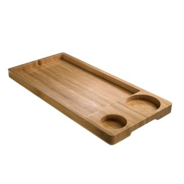 Bamboo tray 3-chamber ASIA LINE 43x28x2.4 cm