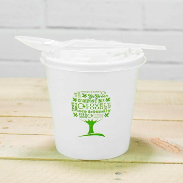 Paper container Green Tree 800ml op.25szt. diameter 115mm biodegradable, soup, salads, pasta (20)