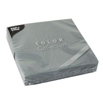 Napkins 38x38cm 2-ply PUNTO grey, 30 pieces