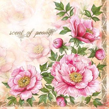 Napkins 33x33 MAKI GENERAL 0207 01 Scent of Peony, 20 pieces