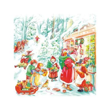 Serwetki 33x33 MAKI GWIAZDKA 0218 01 Santa with Kids op. 20 sztuk