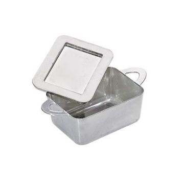 FINGERFOOD - metallised rectangular cauldron with lid 24 pieces