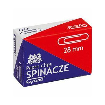 Spinacze biurowe okrągłe GRAND 28 mm op. 100 sztuk