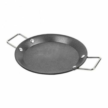 Steel mini paella with handles black diameter 12,8x1,2cm, 1 pc