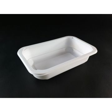 Lunch container, catering for welding 500ml undivided 178x113x4 white, smooth, 80 pieces